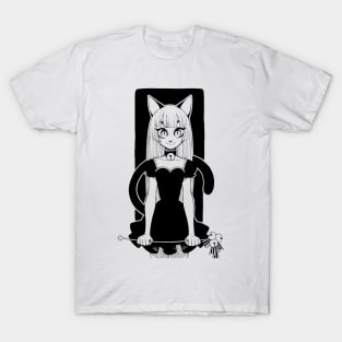 Black Cat Girl T-Shirt